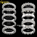 New Hot Style 925 Sterling Silver Fancy Shape Whole Eternity Diamond Moissanite Band Ring