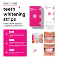 Custom Logo PAP Teeth Whitening Strips Mint Flavor Dazzling White 7 Pouches Tooth Strips Wholesale