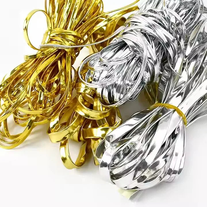 Deepeel RC332 5/8/10mm Fashion Gold Silver PU Leather Rope DIY Garment Accessories Ribbon Rope Decorative Cords
