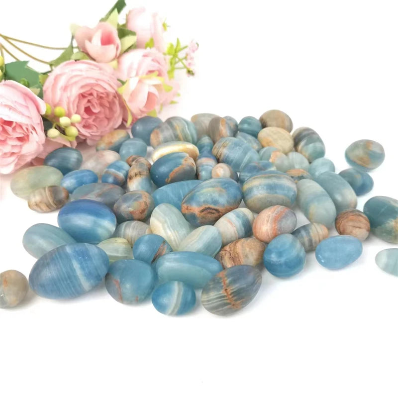 Hot Selling High Quality Spiritual Healings Crystal Stone Blue Onyx Tumbled Stone