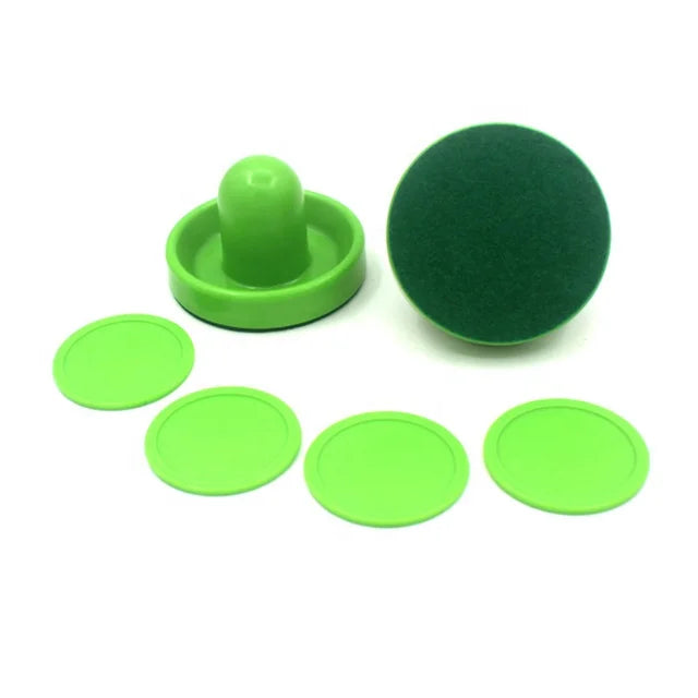 Lightweight Air Hockey Table Accessories 2 Slider Pusher Goalies 4 Pucks for Entertainment