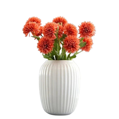 Decorative Flower Vase Pink Tabletop Nordic Flower Vase Ceramic White Vase for Home Decor