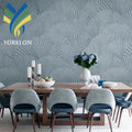 Modern 3D Blue Geometric Circular Sector Non-Woven Wallpaper Water-Proof Home Background Wall Decoration Fireproof Background