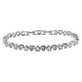 Couple Lover Heart Shape Zircon Diamond Romantic Fashion Jewelry Sterling Silver Plated Tennis Bracelets Valentine's Day