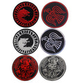 Northern Europe Vikings AOTDDOR Wolf Bird Totem Sign Embroidery Morale Hook and Loop Badges Patches