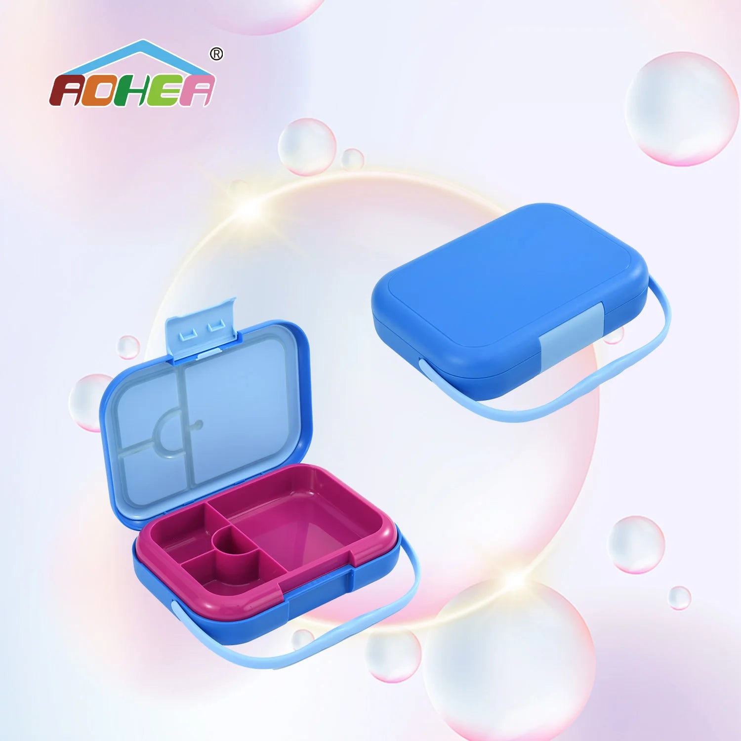 Oumego Classic Bento Lunch Kids Chill Lonchera Fiambrera Infantil Kids Prints Leak Proof Lunch Box Kids Set for School