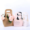 TC  Wholesale Decorative Flowers Bouquet Paper Packaging Gift Boxes Wedding Decorations Kraft Flower Bag With Handles