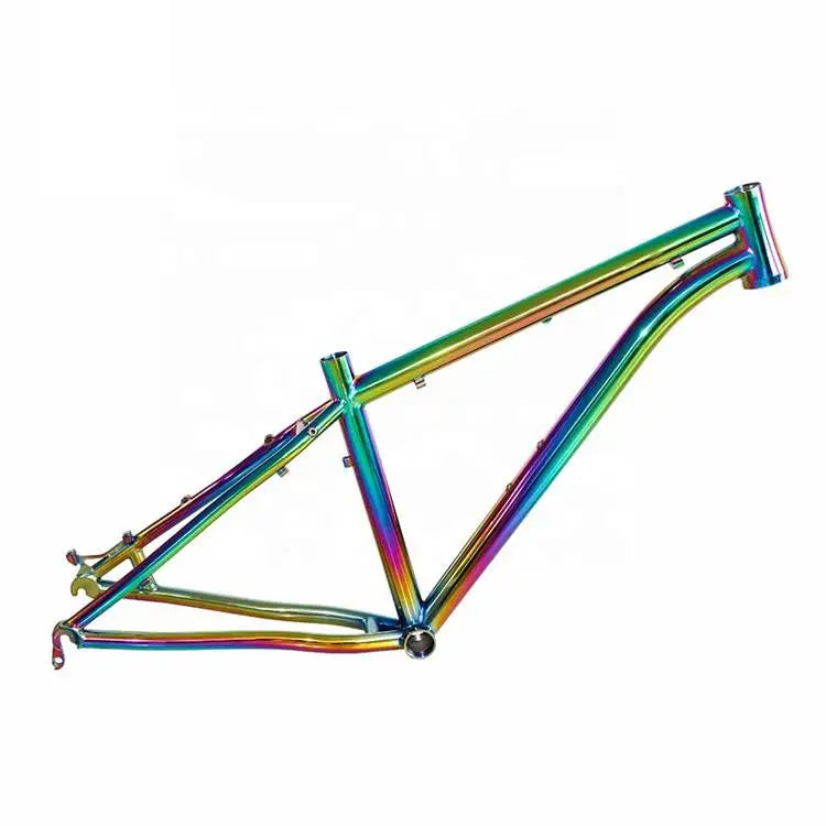 Raibown Titanium Ti3al2.5v Mountain Bike Hardtail Frame Fit for 29er Rainbow Color 135mm Hub