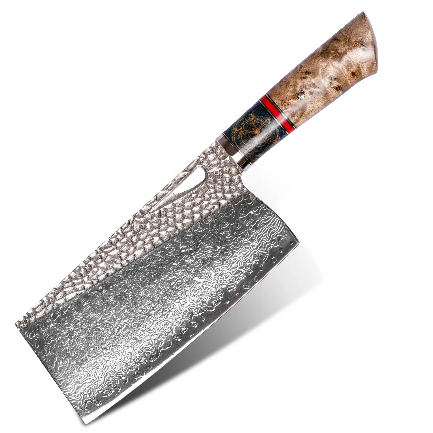 Professional High Quality 67 Layers Carbon Steel Chef Kitchen Cleaver Chopper Knife with Burl Wood Handle