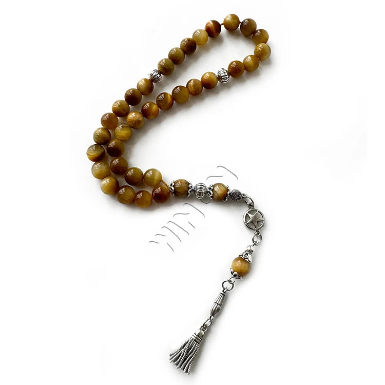Cheap Old Tasbih Muslim Prayer Agate Rosary Beads / Wholesale Islamic Religious Silver Plated Unisex Beaded Bracelet