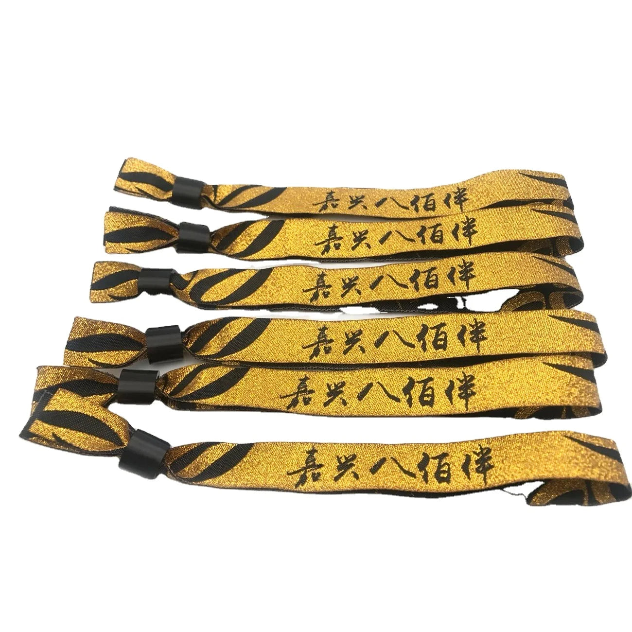 Hot Selling Cheap Polyester Woven Logo Disposable Fabric Wristbands Promotional Novelty Gifts Heat Transfer Printed Antique