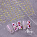 Wholesale Nail Stickers 3d Nail Sticker Fashion Heart Hollow Out Gold Silver Various Color Korean Nail Sticker Decoration