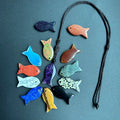 Wholesale Natural Stone Creativity Animal Crystal Pendant Necklace Gemstone Jewelry Green Aventurine White Crystal Fish Pendant