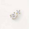 LOZRUNVE 925 Sterling Silver 18k Gold Plating Oval Diamond Stud Designer Earring Findings