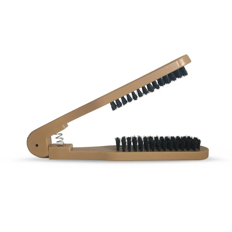 High Quality Wooden Boar Bristle Hair Straightener Clamps Brush on Hot Sale