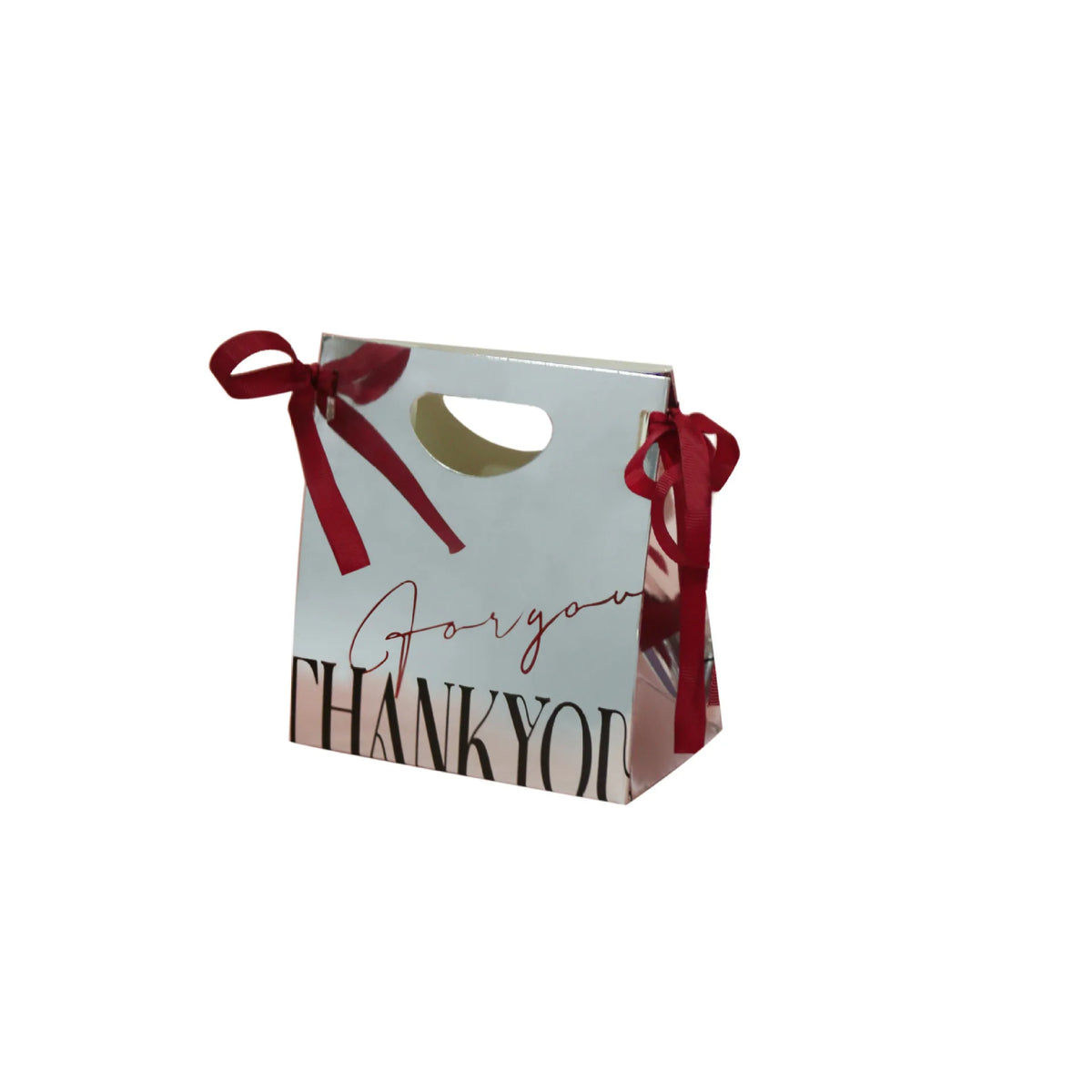 Silver Color Gifts Bags for Small Business Ready to Ship Chinese Manufacturers Produce Metallic Thank You Paper Bags for Parties