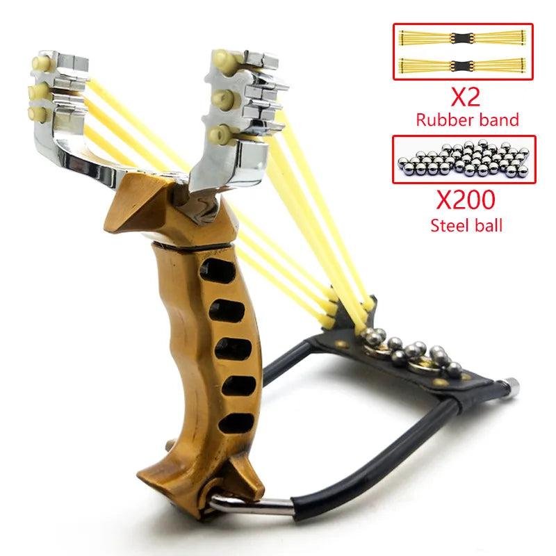 ECS-1065 Hunting Slingshot Outdoor Stainless Steel Hunting Shooting Sling Shot Slingshot With Aluminium Handle
