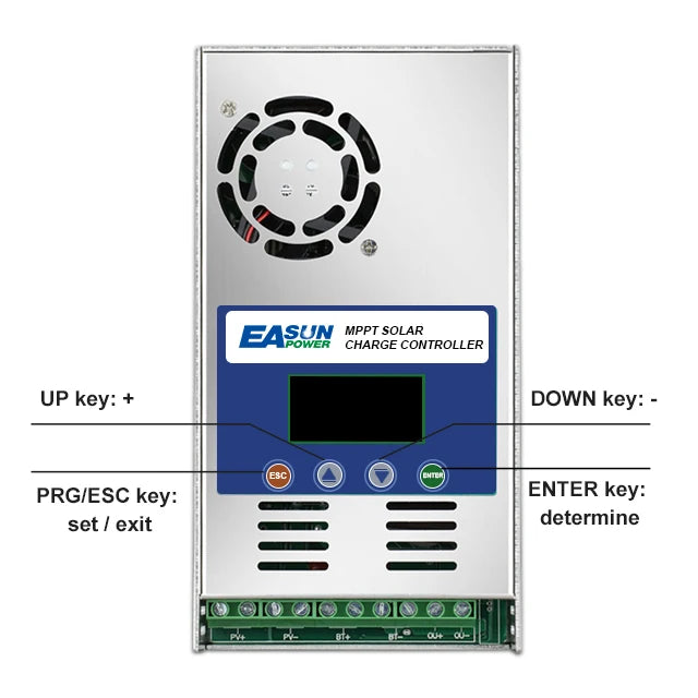 Easun Power HL-M-6048 12V 24V 36V 48V Auto Max 190VDC PV Input Vented Sealed Gel Nicd Li Solar MPPT 61A Charge Controller