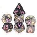 Game Store Hot Sale Black RPG Polyhedral Metal DND Dice Set Custom Logo Fun Outdoor Board Game Playing Tool
