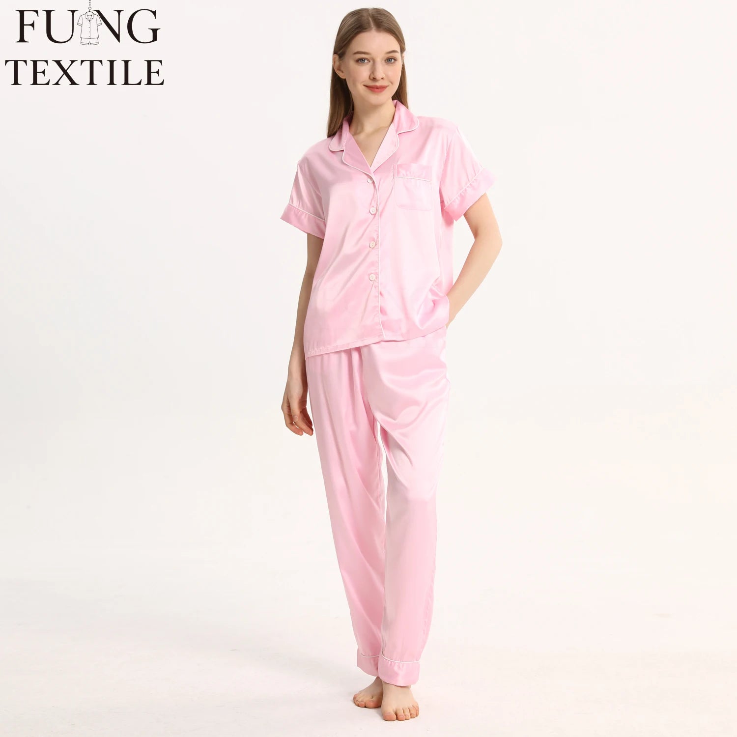 FUNG 6028 In Stock Purple Bridesmaid Pajamas Custom Wholesale Wedding Sleepwear