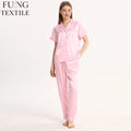FUNG 6028 Wholesale Size Inclusive Bridesmaid Pajamas Custom Long Pants Sets