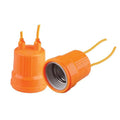 Colshine E27 Ceramic Lamp Holder With Rubber and Wire Lamp Socket E27 Threaded Lamp Holder Socket Accessories
