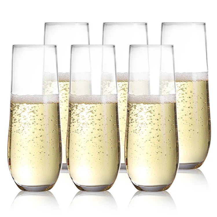High Borosilicate Champagne Glasses Hot Sale Drinking Champagne Flute Glass Wedding Party With Custom Logo