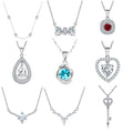 Custom Pendant Necklace Rhodium Plated Non Fade Pearl Heart NeckalceJewelry Women Zircon Diamond Fashion Necklaces