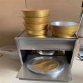 4 Inch Deep Round Aluminum Foil Bowl Smooth Wall Hot and Cold Food Serving Containers with Plastic Lid