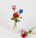 HZ Gift Silk Flowers Artificial Rose In Glass Dome With Led Light Festival Valentine's Day Flowers Artificial flower in glass