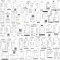 50PCS Creative tide black white label consume shopping transaction ticket receipt decorative sticker