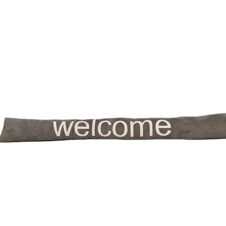Fabric Draught Excluder Cushion Grey Fabric Draft Stopper for Door and Window