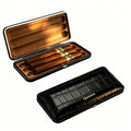 GUEVARA High Quality Leather Waterproof Portable Travel Cigar Humidor with Cedar Wood 3 Ct Capacity American Style