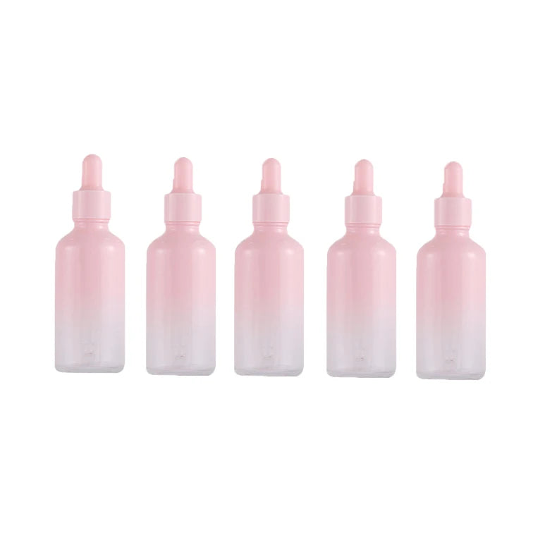 5ml 10ml 15ml 30ml 50ml Pink Glass Dropper Bottle With Dropper Pipettes Empty Drop Bottle Perfume Bottle Containers