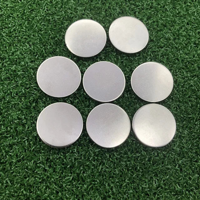 High Quality Low MOQ Cheap Stainless Steel  Aiming Identifing Blank Golf Accessaries Metal Bulk Ball Golf Markers