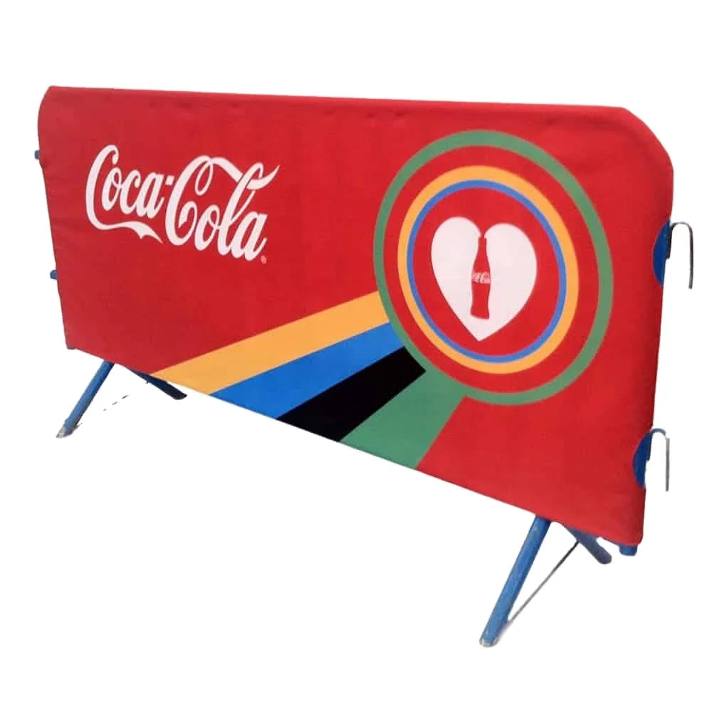 250gsm Knitted Polyester Opaque Customized Double Sided Printed Crowd Barrier Cover for Outdoor Advertisement