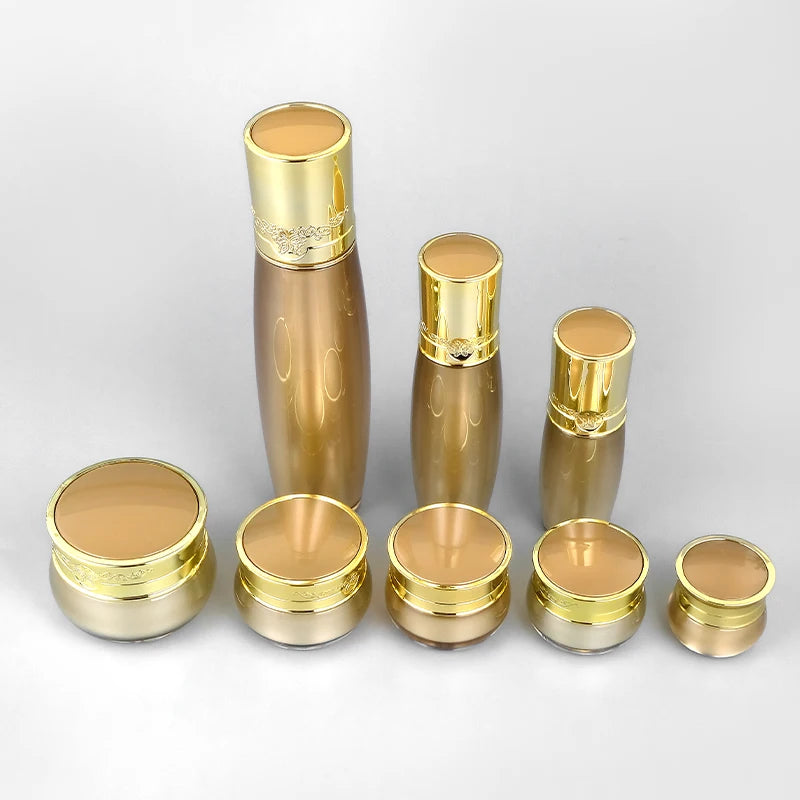 10g 15g 20g 30g 50g 15ml 20ml 30ml 80ml 100ml in Stock Ready to Ship Empty Plastic Container Acrylic Cream Jar Lotion Bottle Set