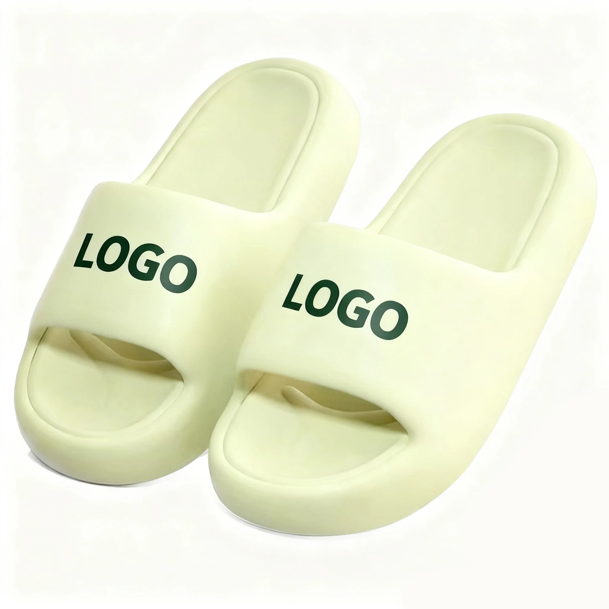 Wholesale Custom Slippers Unisex Slide Non-slip Indoor Thick Soled LOGO Printed Slippers House Pillow Slides Slippers Women