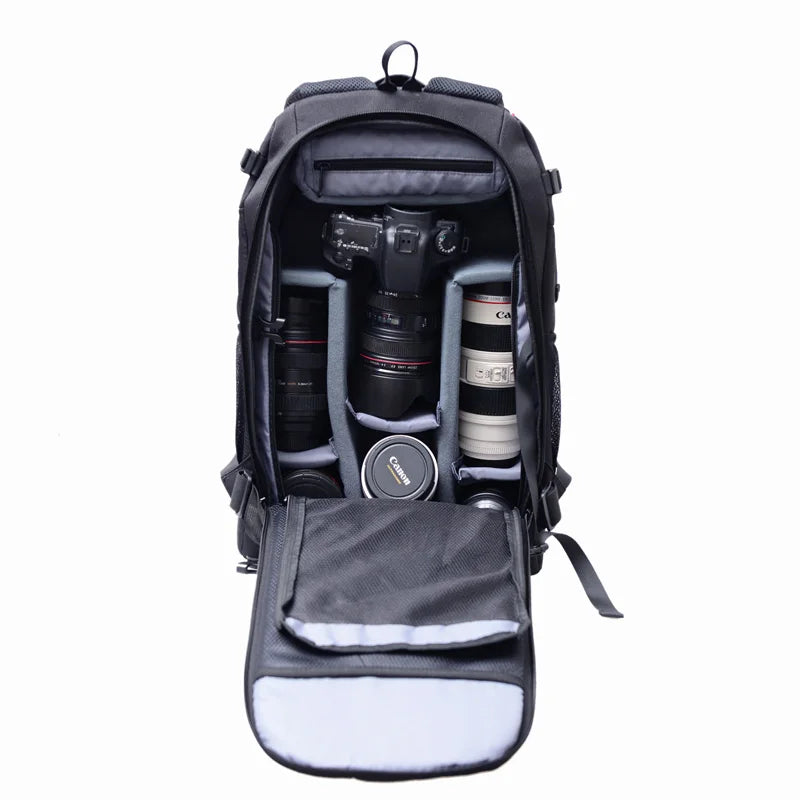Multi Functional Outdoor Travel Sports Large Capacity Slr/dslr Camera Backpack Rucksack Can Put 1 Camera Add 3 Body or 4 Body