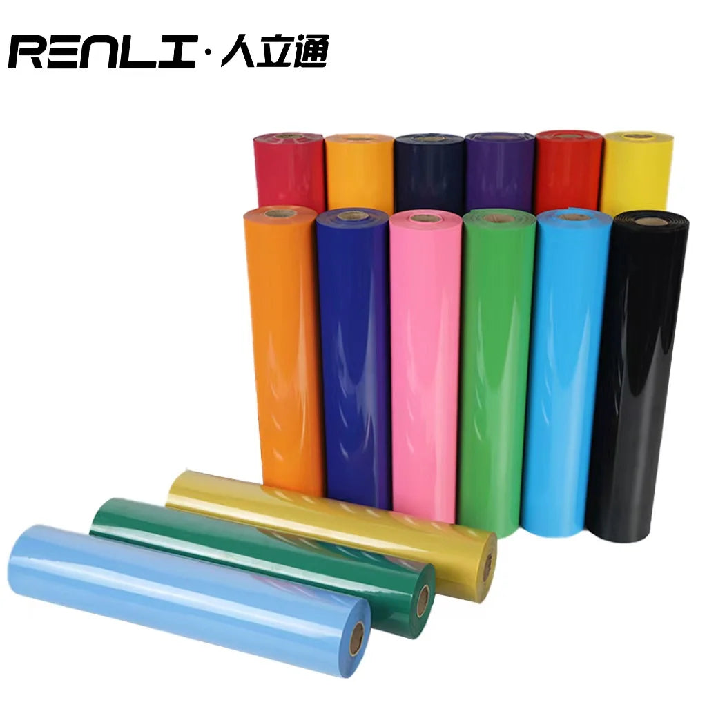 Original Factory Easy Weed PVC Glossy with Sticky Custom Vinyl t Shirt Heat Transfer Hot Peel Flex Rolls Design logo