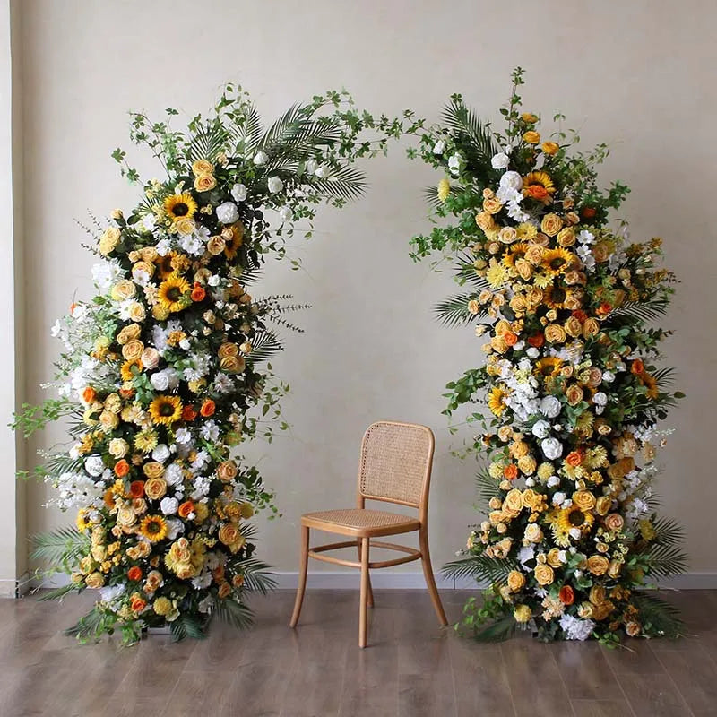 Artificial Flowers Sunflower for Wedding Decoration Sunflower Rose Artificial Flowers Wedding Arch