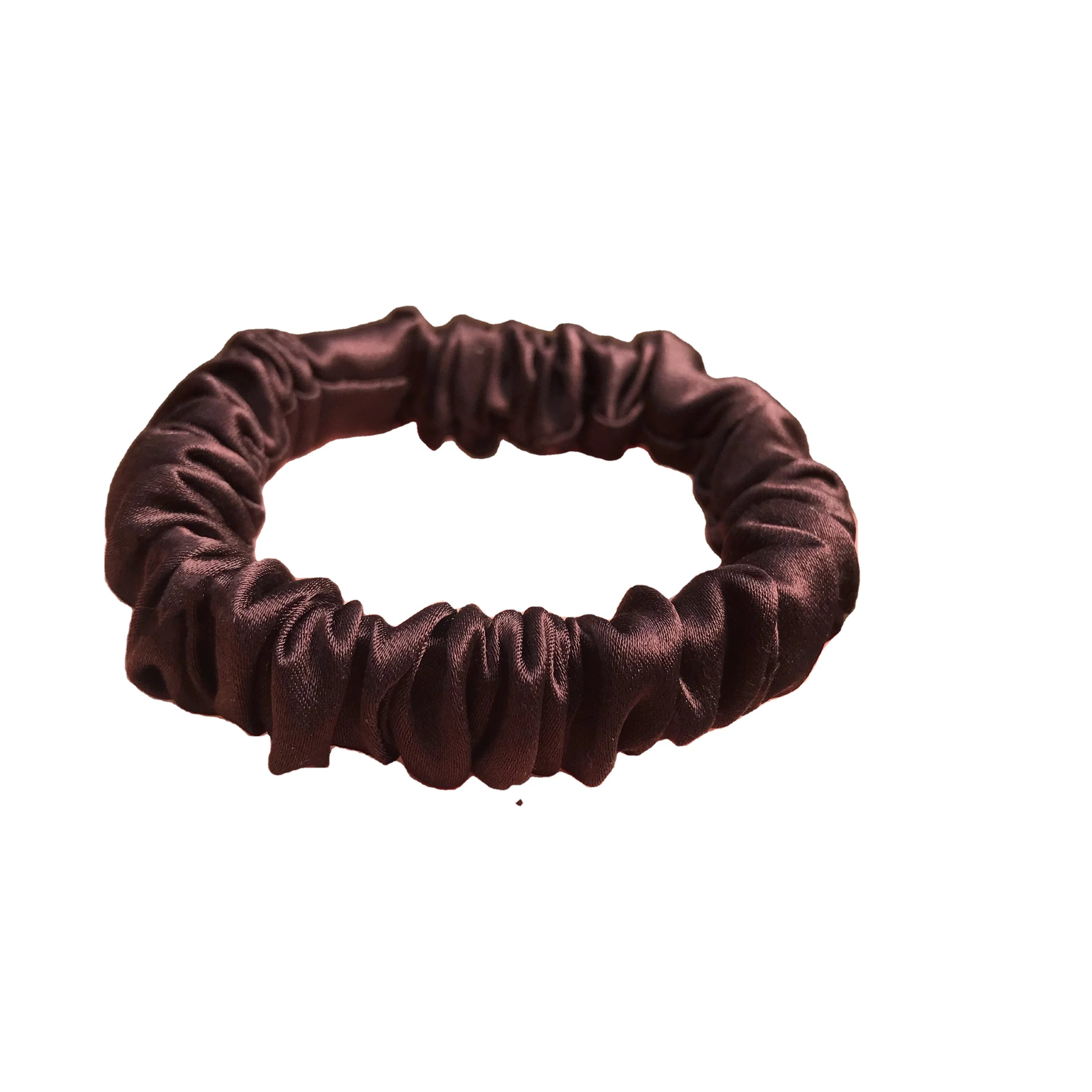 100% Pure Mulberry Silk Hair Scrunchies Set 16mm 1cm Solid Fashion Plain Style Fabric Headbands with Box Silk/Cloth Hairbands