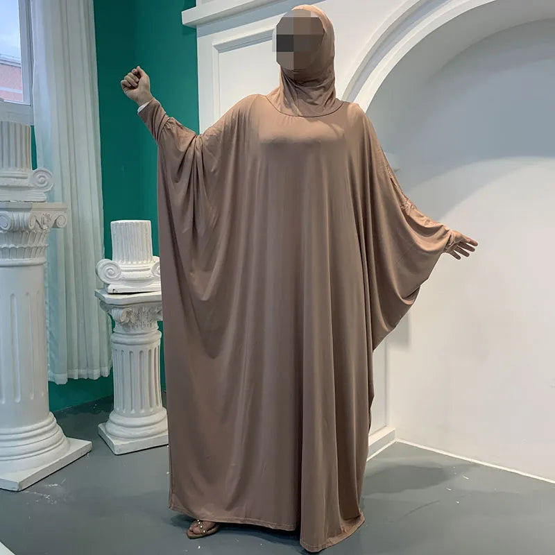 Butterfly Prayer Abaya Hooded Jilbab EID Ramadan Wholesale Muslim Women Islamic Clothing Dress Abaya