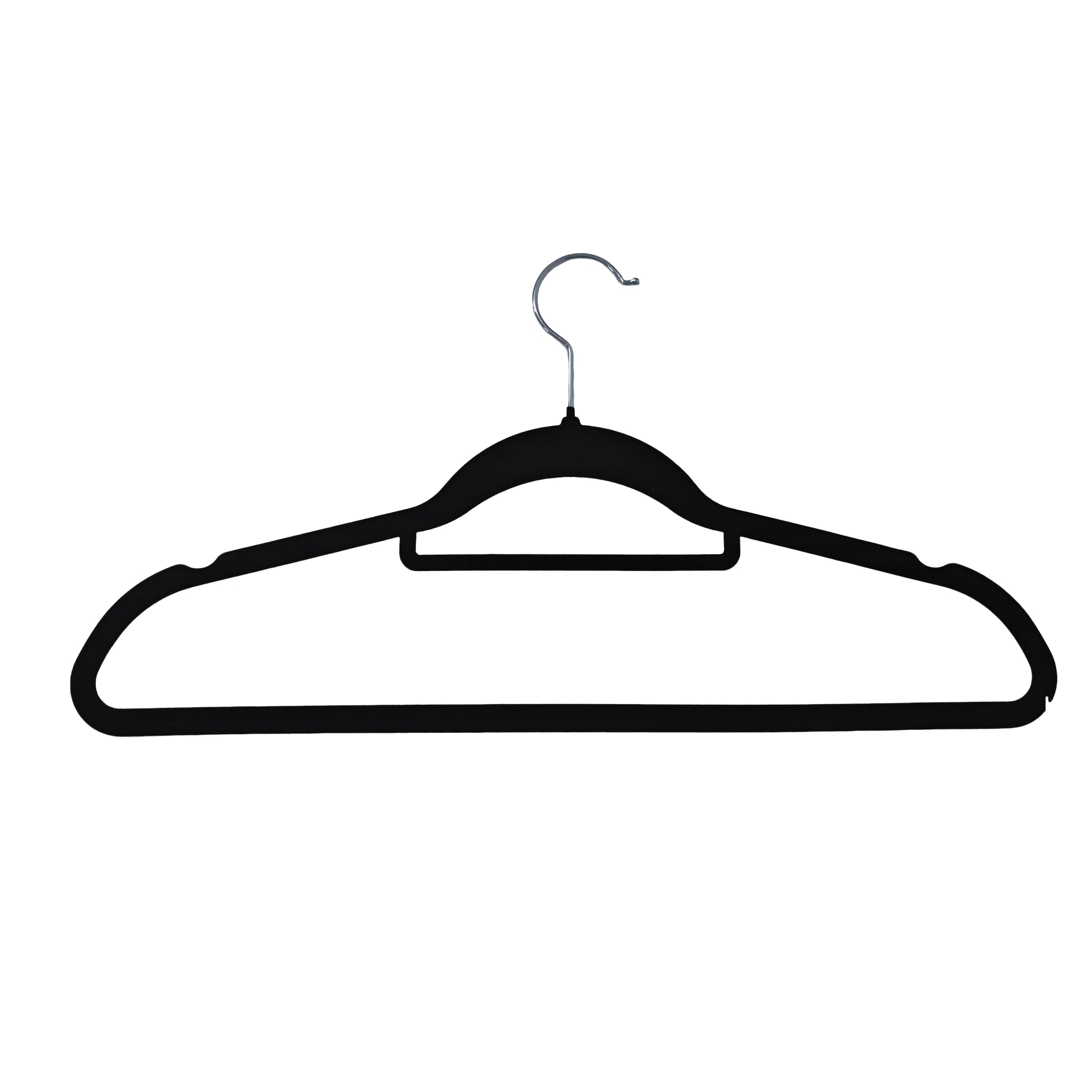Luxury Black Velvet Ultra Slim Custom Cheap Coat Non Slip Suit Coat Pants Hangers