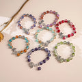 Lucky Turkish Elephant Butterfly Charm Bracelet Crystal Beads Girl Women Friendship Elastic Adjustable Bracelets Jewelry Gift