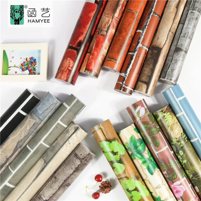 0.45*10m 3d Brick Peel and Stick Wallpaper Self Adhesive Wall Paper Home Decoration