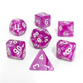 HS Pearl Polyhedral Acrylic DND Dice Set for Board Games and Dungeons and Dragons Plastic Dice with Unique Design