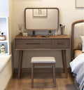 Modern Simple Bedroom Hotel Living Room Mirror Oak Convertible Full Solid Wood Makeup Table Dresser