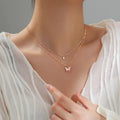 Fashion Two Layer 925 Sterling Silver Double Butterfly Pendant Necklace for Women