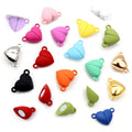 5set Love Heart Shaped  Connected Clasps Beads Charms End Caps for DIY Couple Bracelet Necklace Making Jewelry